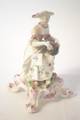 Lot 399 - A Bow figure of Columbine, circa 1760 raised...
