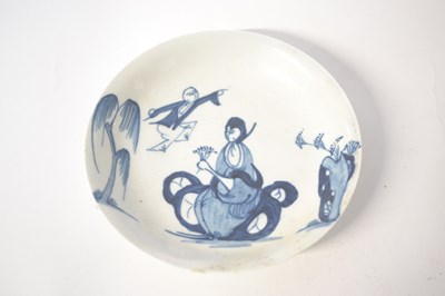 Lot 404 - An 18th Century Liverpool Porcelain saucer by...