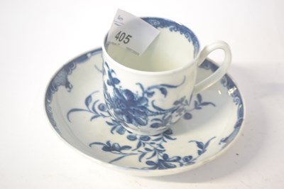 Lot 405 - An 18th Century Worcester porcelain cup and...