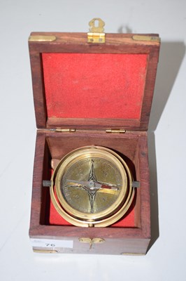 Lot 76 - A modern hardwood cased compass