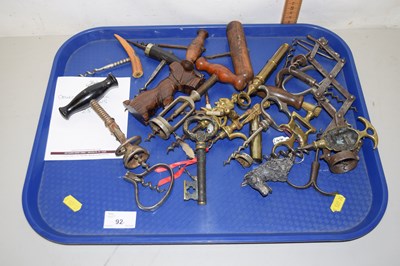 Lot 92 - Collection of various corkscrews