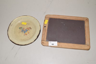 Lot 95 - A child's vintage wood framed slate chalkboard...