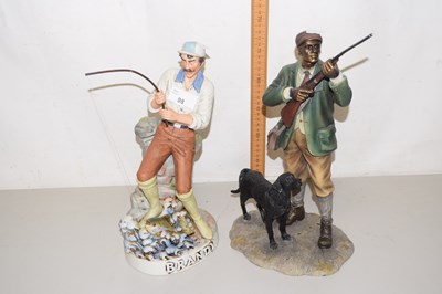 Lot 98 - Two modern figurines Fisherman and Huntsman...