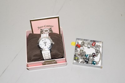 Lot 112 - A Juicy Couture ladies wristwatch together...