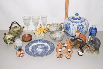 Lot 131 - Mixed Lot: Reproduction ginger jar, various...