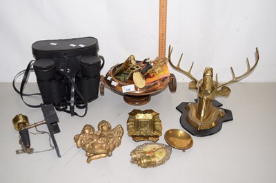 Lot 138 - Mixed Lot: Various brass ware to include stags...