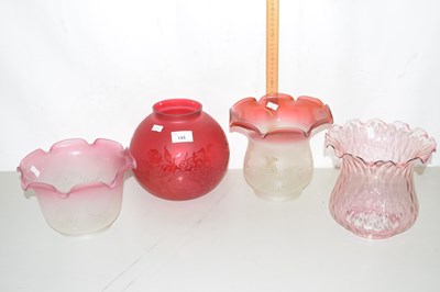Lot 145 - Group of four various oil lamp shades