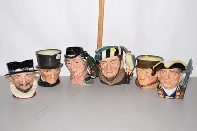 Lot 150 - Group of six various Doulton character jugs