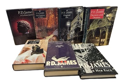 Lot 226 - P D JAMES FIRSTS: 7 Titles: A TASTE OF DEATH,...