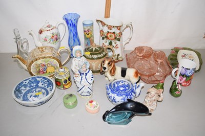 Lot 191 - Mixed Lot: Pressed glass dressing table set,...