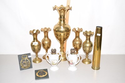 Lot 192 - Mixed Lot: Brass shell cases, various brass...