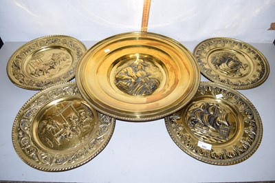Lot 193 - Mixed Lot: Pressed brass wall plates