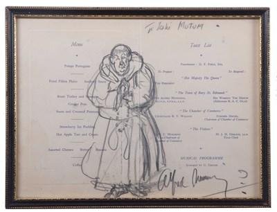 Lot 389 - Sir Alfred Munnings (1878-1959), Pencil sketch...