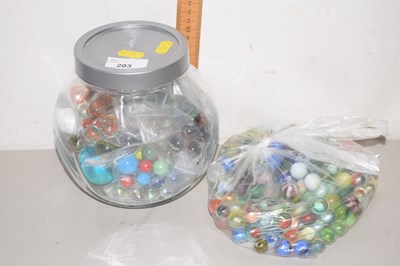 Lot 203 - A quantity of assorted marbles (second half...