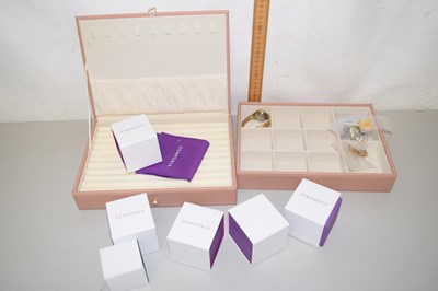 Lot 108 - Two 18" gold plated silver necklaces, together...