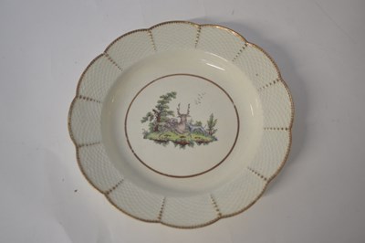 Lot 318 - An 18th Century Worcester plate with shaped...