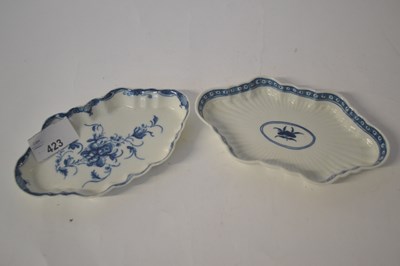 Lot 423 - Two 18th Century Worcester porcelain spoon...