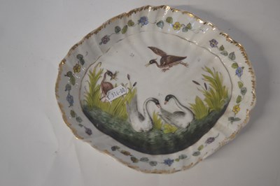Lot 427 - A Capodimonte dish decorated after Meissen...