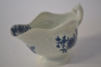 Lot 430 - A Worcester porcelain sauce boat circa 1770,...