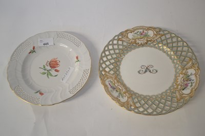 Lot 445 - A 19th Century plate possibly Minton with...