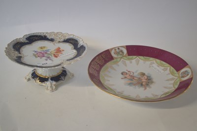 Lot 452 - A Herend porcelain tazza painted with flowers...