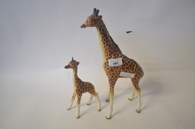 Lot 464 - A Beswick model of a giraffe and foal, tallest...