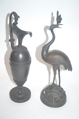 Lot 369 - A bronze ewer with classical style decoration...
