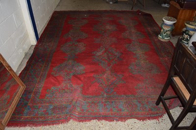 Lot 253 - A large Turkish wool rug with geometric design...
