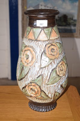Lot 267 - A Losson pottery vase with floral decoration