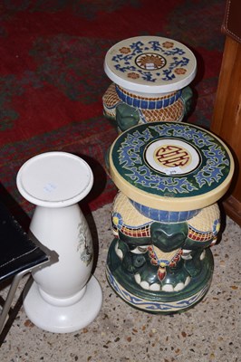 Lot 270 - Two jardiniere stands with elephant formed...