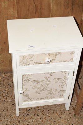 Lot 276 - A white bedside cabinet