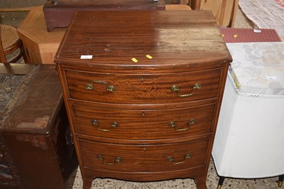 Lot 280 - An Edwardian mahogany bow front three drawer...