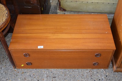 Lot 288 - A retro teak two drawer chest