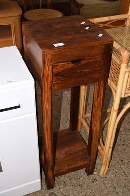 Lot 298 - Modern hardwood single drawer lamp table