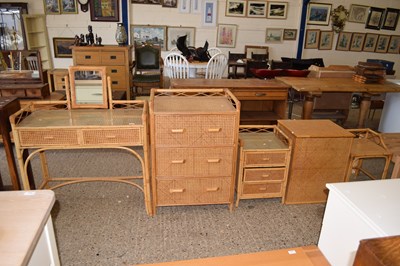 Lot 299 - A group of bamboo and rattan furniture in the...