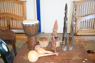 Lot 337 - Mixed Lot: African Gourd shakers together with...