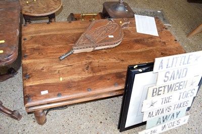 Lot 338 - A Sheesham hardwood coffee table