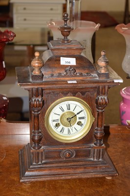 Lot 356 - A late 19th Century German mantel clock in...