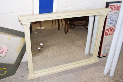 Lot 359 - A modern over mantel mirror in resin frame
