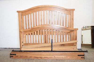 Lot 365 - Modern oak king size bedframe