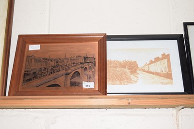 Lot 213 - Copper picture of London Bridge and one other