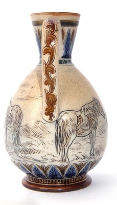 Lot 39 - A Doulton Lambeth jug dated 1883, the bulbous...