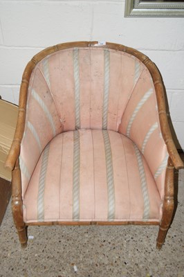 Lot 230 - 20th Century armchair with faux bamboo frame