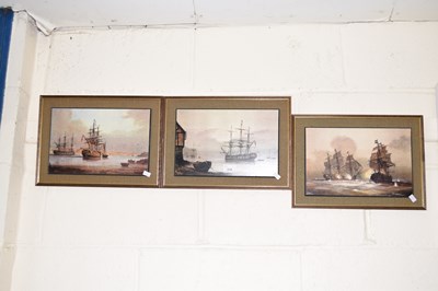 Lot 238 - Three reproduction prints on board of tall ships