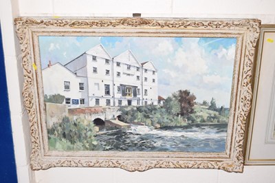 Lot 245 - Stanley Orchant study of Buxton mill, oil on...