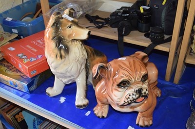 Lot 507 - A ceramic model of a Collie and another of a...