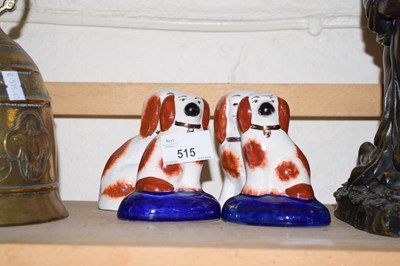 Lot 515 - Two small pairs of Staffordshire dogs