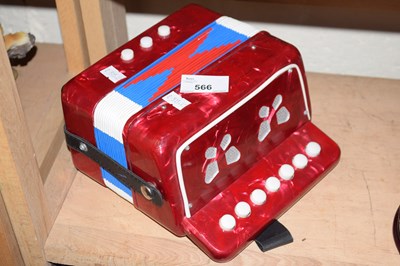 Lot 566 - Child's accordion