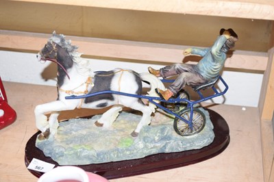 Lot 567 - Model of a pony and trap with driver