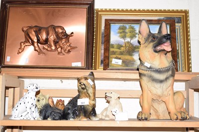 Lot 581 - Large resin figure of a German Shepherd...